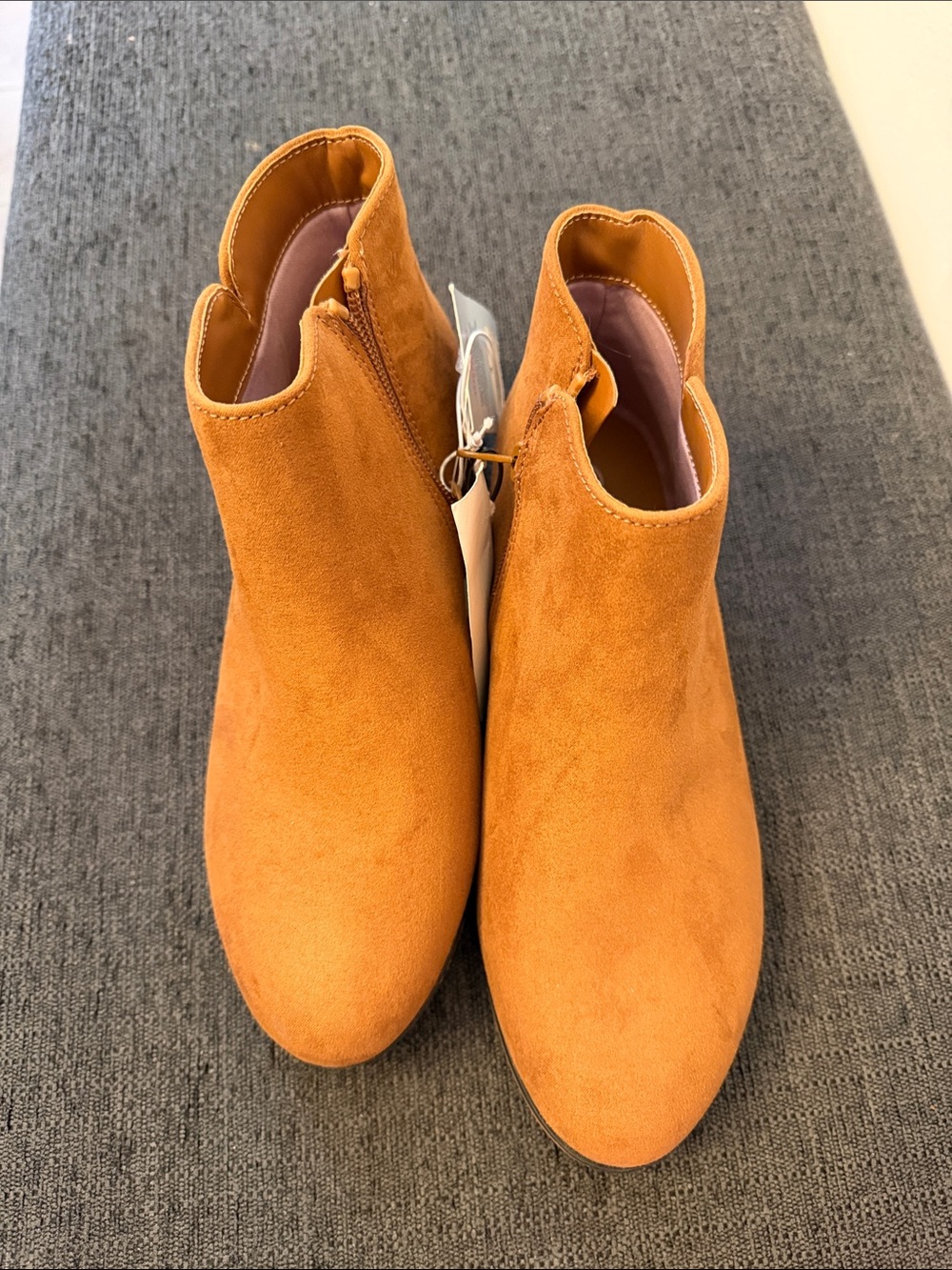 Cat & Jack Kids Suede Ankle Boots in Camel Tan